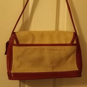 Coach Canvas/Leather Flap Shoulder Bag #6114